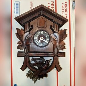 Vintage Cuckoo Wall Clock Made W. Germany need tlc